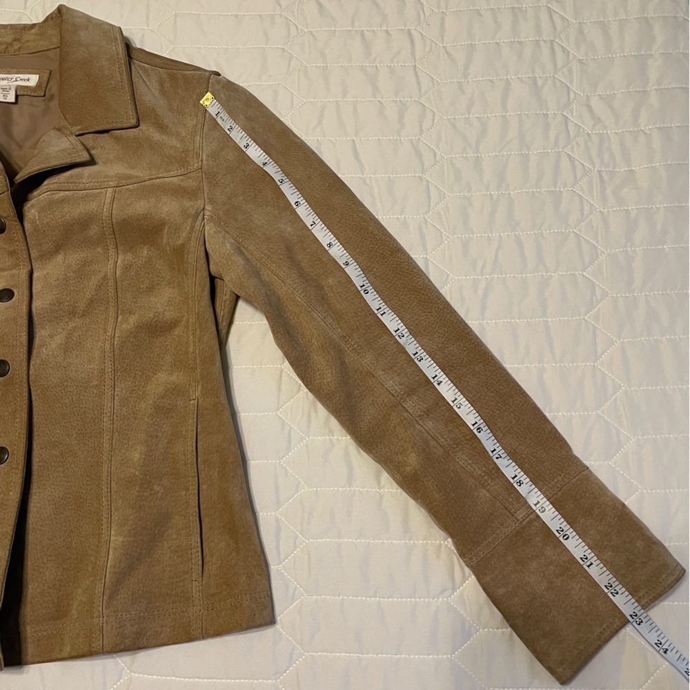 Coldwater Creek Genuine Leather Suede Jacket Size XS - Picture 7 of 7